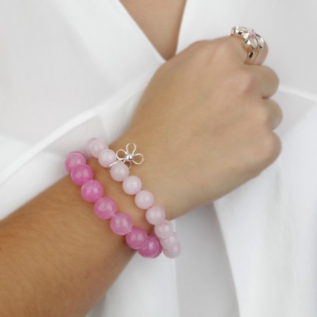 Pulsera solidaria cáncer de mama Ágata Rosa
