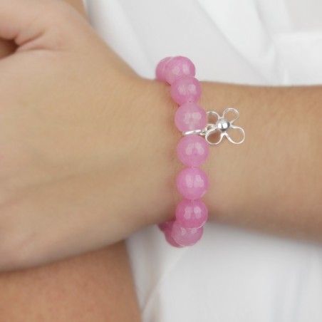 Pulsera Agata rosa contra el cancer de mama
