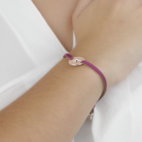 Brazalete contra el cancer Flor de Vida Botón