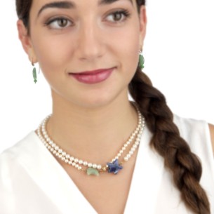 Collar Estrella Azul Flor de Vida 2