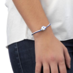 Pulsera solidaria cancer de mama Suerte Buho Azul 2