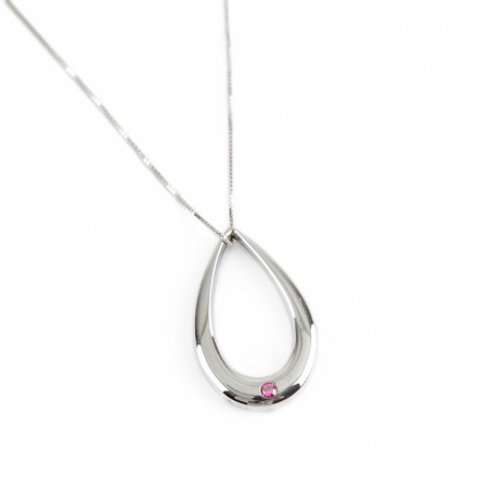 Colgante Solidario Gota de Plata cancer de mama