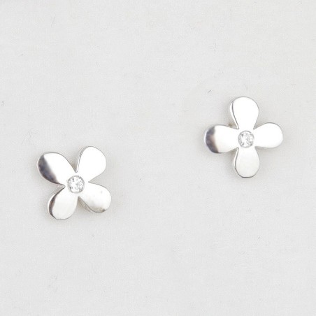 Pendientes flor de plata