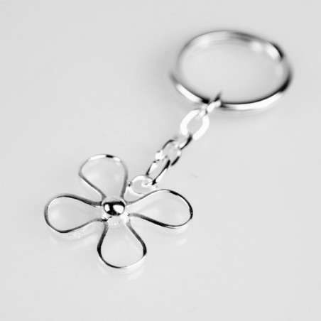 Llavero plateado Flor de Vida