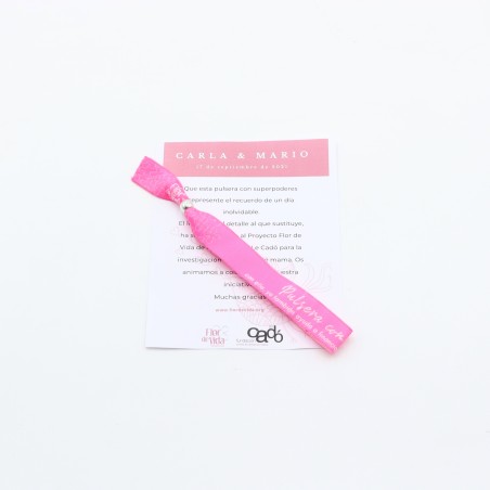 Pulsera con superpoderes con tarjeta personalizada