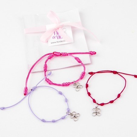 Pulseras Nudos solidarias cáncer de mama