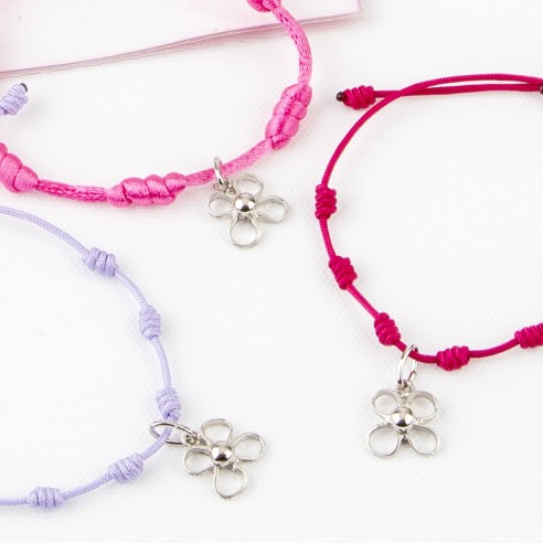 Pulseras Nudos solidarias cáncer de mama
