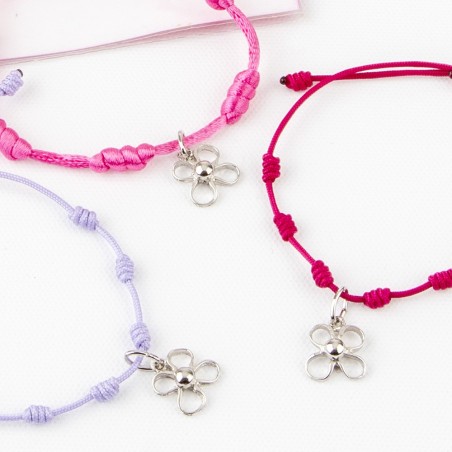 Pulseras Nudos solidarias cáncer de mama