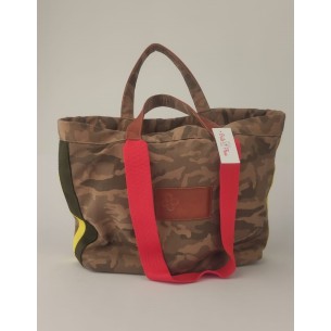 Bolso shopping en tejido camuflaje