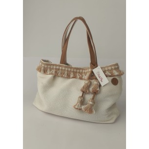 Bolso solidario en tejido de rafia