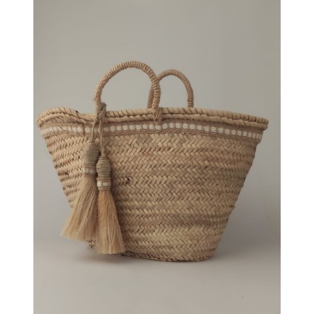 copy of Bolso blanco con cintas marrón y negro 2/100