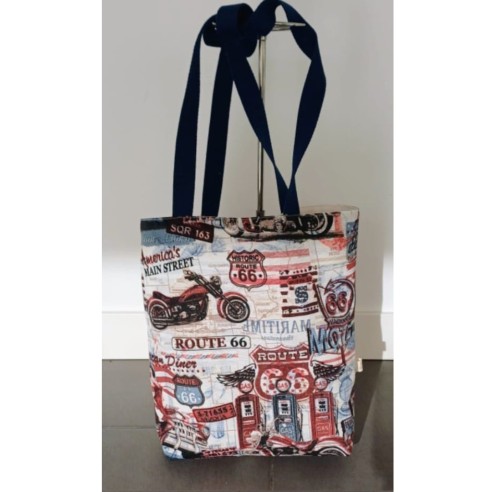 Bolso solidario, tote bag hecha con loneta. Flor de Vida. Hecha a mano