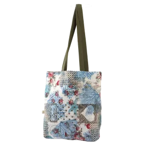 Bolso solidario, tote bag hecha con loneta. Flor de Vida. Hecha a mano