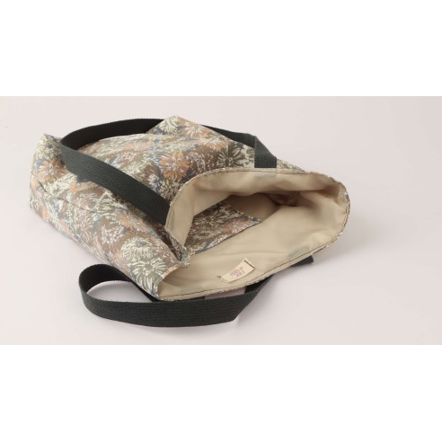 Bolso solidario, tote bag hecha con loneta. Flor de Vida. Hecha a mano