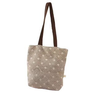 Bolso solidario, tote bag hecha con loneta. Flor de Vida. Hecha a mano