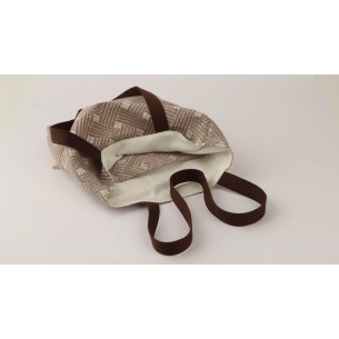 Bolso solidario, tote bag hecha con loneta. Flor de Vida. Hecha a mano 2