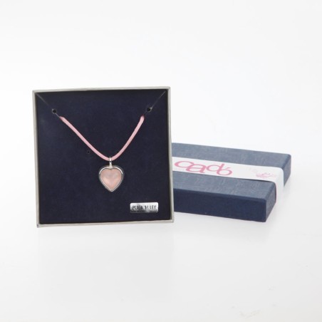 Colgante corazón quarzo rosa