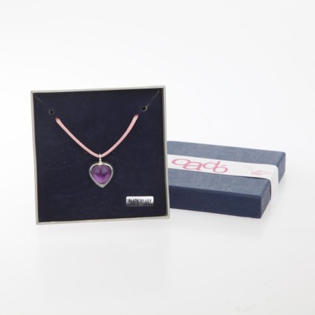 Colgante corazón quarzo rosa