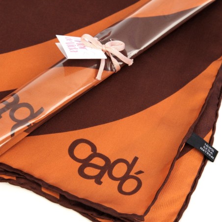 Pañuelo de seda natural naranja